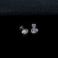 S925 Silver Spinning Rose Lab Diamond Stud Earrings, Flower Diamond Earrings - Photo 4