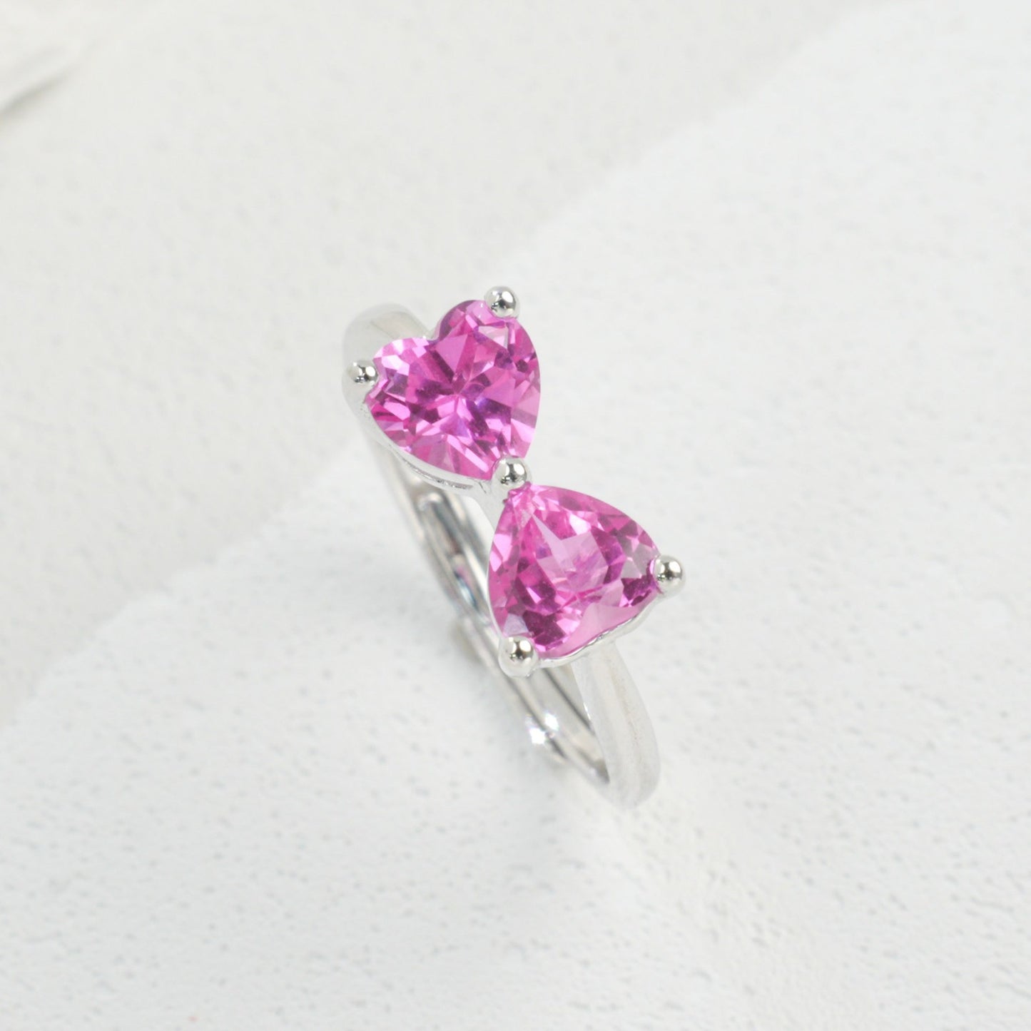 S925 Sterling Silver Paraiba Padparadscha Open Ring, Minimalist Versatile - Photo 2