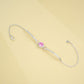S925 Sterling Silver Lab Padparadscha Bracelet, Minimalist Versatile Bestie - Photo 3