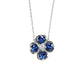 Lucky Four-Leaf Clover Sapphire 925 Silver Necklace, Simple Birthday Holiday - Photo 5