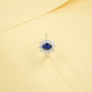 925 Sterling Silver Lab Sapphire Sunflower Ring for Women, Vintage Premium - Photo 3