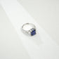 Sterling Silver Lab Sapphire Ring, Versatile Unique Design - Photo 6