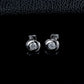 S925 Silver Spinning Rose Lab Diamond Stud Earrings, Flower Diamond Earrings - Photo 3