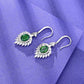 S925 Lab Emerald Earrings, Simple Versatile Design - Photo 4