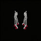 S925 Sterling Silver Lab Ruby Jewellery Set, Premium Wedding Accessory - Photo 2