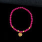 S925 Sterling Silver Lab Ruby Bracelet for Women, Trendy Ethnic Versatile - Photo 3