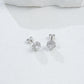 S925 Silver Spiral Wrap Stone Stud Earrings, Flower Earrings Versatile - Photo 2