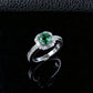 S925 Silver Round Lab Emerald Vintage, Evening Anniversary Gift - Photo 4