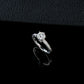 S925 Silver 6-Claw Stone Ring, Full Pave Diamond - Photo 2