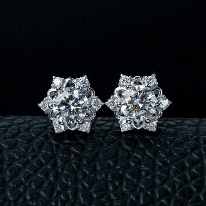 S925 Sterling Silver Lab Earrings Simple Women's Elegant - Photo 6