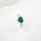 925 Sterling Silver Lab Emerald Ring, Premium Bestie Gift - Photo 5