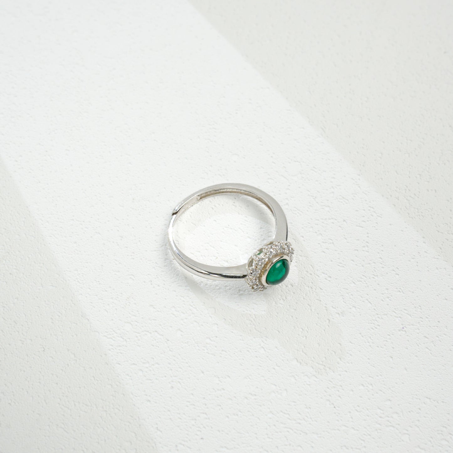 Sterling Silver Lab Emerald Ring, Versatile Design - Photo 5