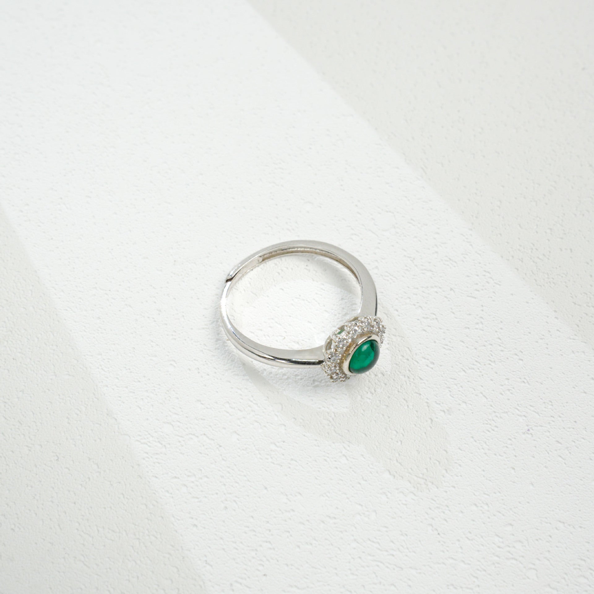 Sterling Silver Lab Emerald Ring, Versatile Design - Photo 5