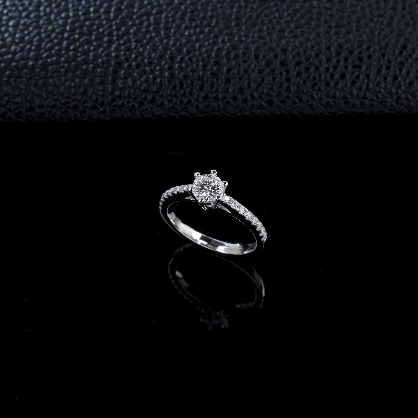 S925 Silver 6-Claw Lab Diamond Ring, Proposal Engagement Wedding - Photo 4