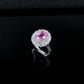 S925 Lab Padparadscha Pink Sapphire Ring Jewellery Premium - Photo 3