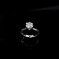 925 Sterling Silver Lab Diamond Six-Prong Ring, Premium for Women - Photo 4