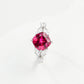 S925 Sterling Silver Lab Ruby Ring for Women, Versatile Designer - Photo 2