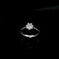 S925 Silver Heart 6-Claw Ring, Romantic Proposal Engagement - Photo 4