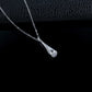 Simple Streamline Solitaire S925 Silver Arc Bezel Round Diamond Pendant, Simple Holiday Gift - Photo 4