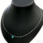 925 Sterling Silver Paraiba Green Garnet Teardrop Snake Chain Choker, Versatile for Women - Photo 4