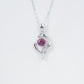 S925 Silver Gemstone Necklace Hollow Heart Diamond Choker, Romantic Gift - Photo 4
