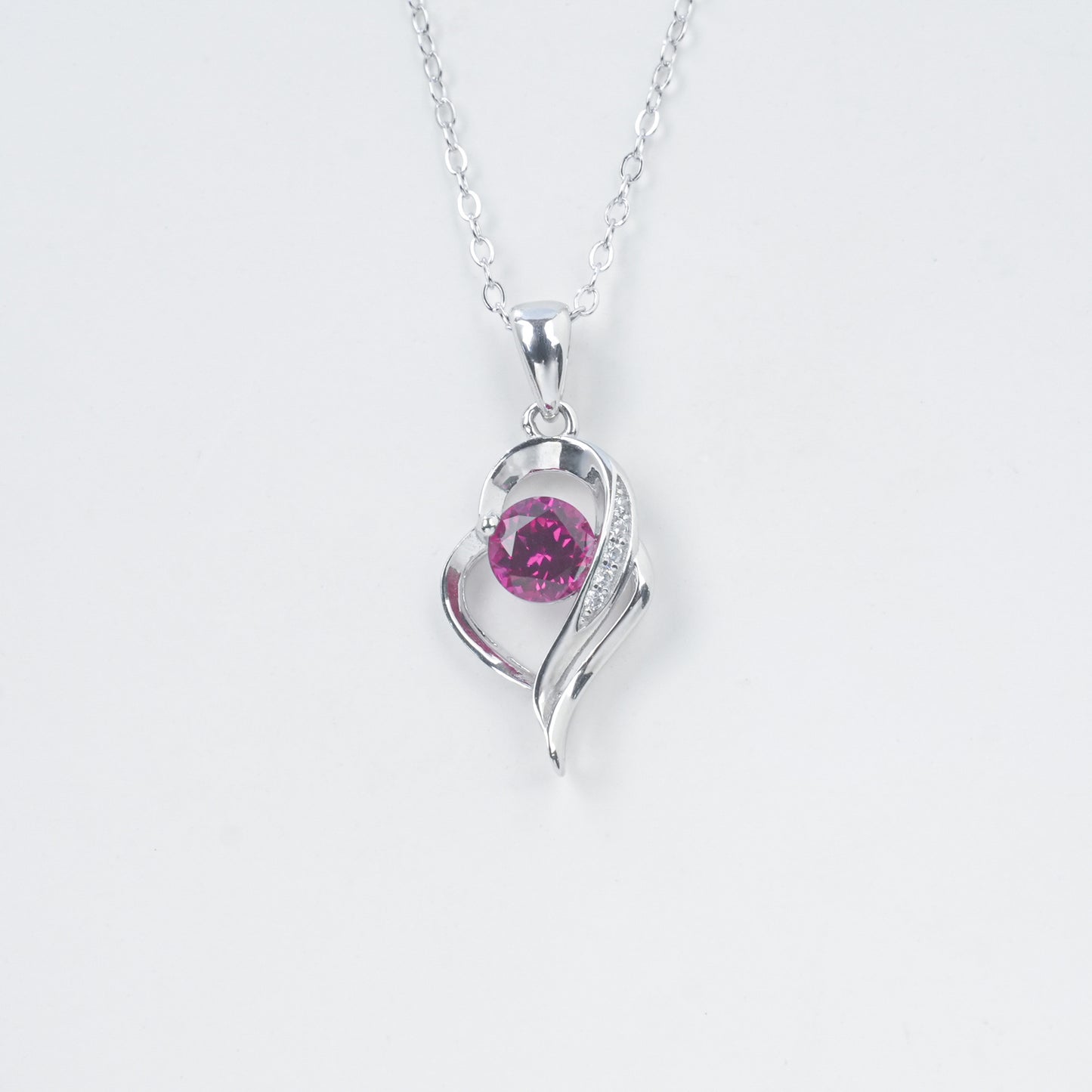 S925 Silver Gemstone Necklace Hollow Heart Diamond Choker, Romantic Gift - Photo 4