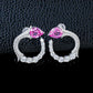 S925 Sterling Silver Lab Sapphire Earrings, Minimalist Artistic Unique for Women - Photo 3