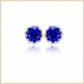 925 Sterling Silver Lab Sapphire Wrap Claw Earrings, Elegant Bestie Birthday - Photo 1