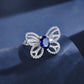Lab Sapphire Ring 925 Sterling Silver Butterfly Premium Gift - Photo 3