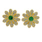 Lab Emerald Earrings 925 Silver Setting - Photo 5