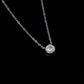 S925 Silver Bezel Solitaire Pendant, Round Simple Versatile - Photo 3