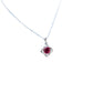 S925 Sterling Silver Lab Ruby Four-Leaf Clover Necklace, Birthday Girlfriend Gift - Photo 5