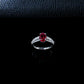 925 Sterling Silver Ruby Jewellery Set (Ring, Necklace, Earrings), Premium - Photo 4