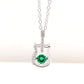 S925 Sterling Silver Emerald Guitar Necklace, Designer Versatile Choker for Women - Photo 3
