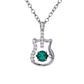 S925 Sterling Silver Emerald Guitar Necklace, Designer Versatile Choker for Women - Photo 5