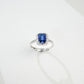 925 Sterling Silver Lab Sapphire Ring, Versatile Premium Gentle - Photo 2