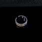 S925 Sterling Silver Lab Sapphire Open Ring, Vintage Versatile - Photo 2