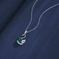 Lab Emerald Cute Swan Pendant, Premium Unique Necklace - Photo 3