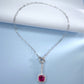 S925 Lab Ruby Necklace, Premium Necklace - Photo 5