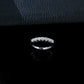 S925 Silver Pave Multi-Stone Slim Ring, Simple Band Ring - Photo 2