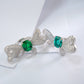 925 Sterling Silver Paraiba Colour Ring, Lab Gemstone Anniversary - Photo 4