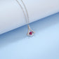 S925 Sterling Silver Gemstone Fan Pendant Necklace, Versatile Birthday Gift - Photo 2