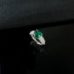 925 Sterling Silver Lab Emerald Ring, Premium Bestie Gift - Photo 3