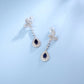 Lab Sapphire S925 Silver Butterfly Stud Earrings, Vintage Premium Princess - Photo 4