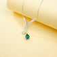 S925 Sterling Silver Lab Sapphire Teardrop Y-Shape Pave Choker Necklace, Versatile for Women - Photo 2