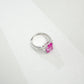 925 Sterling Silver Lab Padparadscha Ring, Engagement Versatile Gift - Photo 2