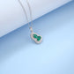 925 Sterling Silver Lab Emerald Gourd Necklace, National Style Versatile for Women - Photo 4