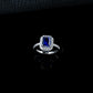 S925 Sterling Silver Lab Sapphire Ring, Vintage Elegant Versatile for Women - Photo 6