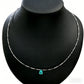 925 Sterling Silver Paraiba Green Garnet Teardrop Snake Chain Choker, Versatile for Women - Photo 3