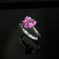 925 Sterling Silver Lab Padparadscha Ring, Versatile Gift - Photo 2